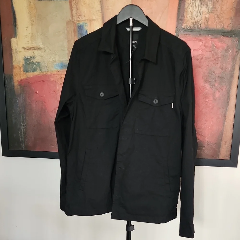 Vuori Men’s Organic Cotton Ripstop Stretch Jacket Black - Picture 2 of 12
